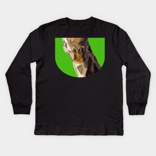 Giraffe Mouth Painting Kids Long Sleeve T-Shirt